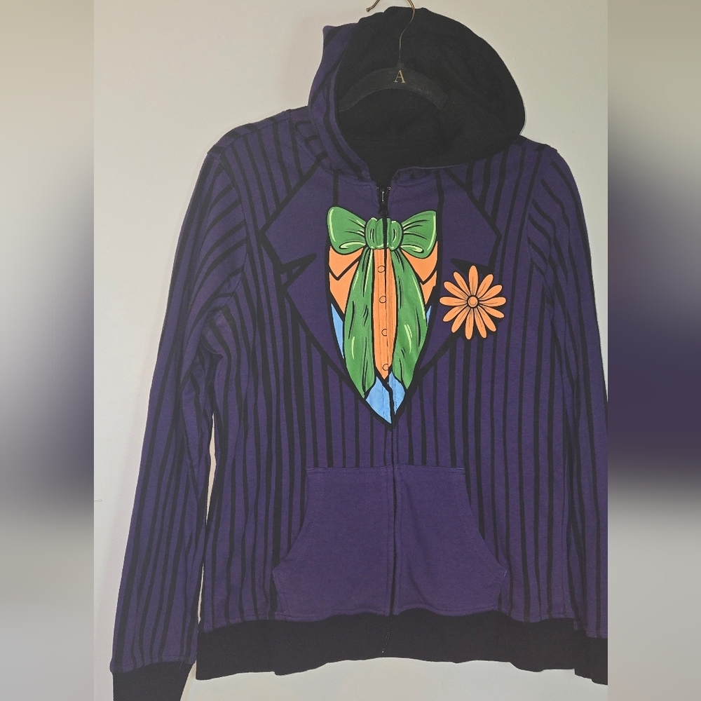 Harley Quinn Joker Red and Black Zip-Up Hoodie - Picture 10 of 10